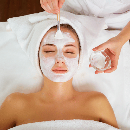 woman getting a beauty treatment